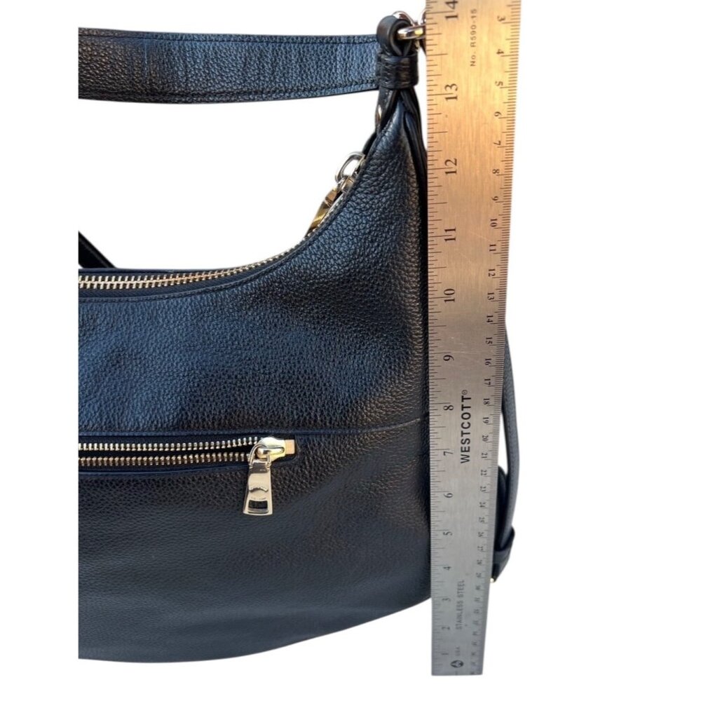 Coach Black Pebbled Leather Harley Hobo Crossbody Bag with Tag Adjustable Strap - Picture 12 of 16